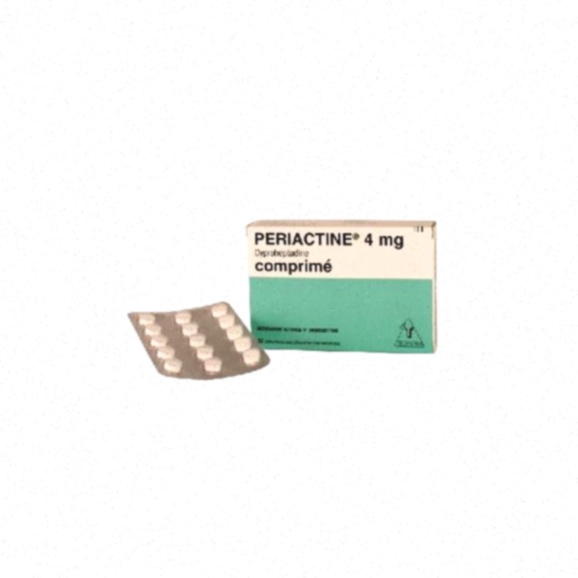 Cyproheptadine : pilules sur fond blanc