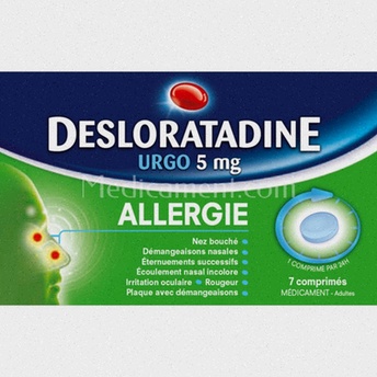 Acheter Desloratadine - Boîte de comprimés et logo générique