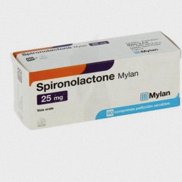Achat Spironolactone – illustration de comprimés et silhouette