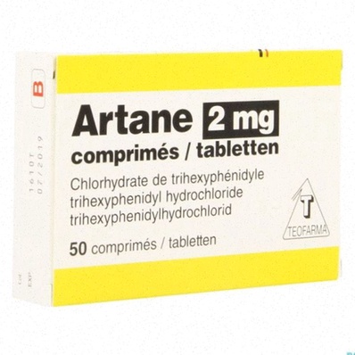 Trihexyphenidyl - Schéma comprimés