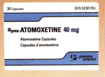 Atomoxetine générique – Illustration de capsules et de molécules